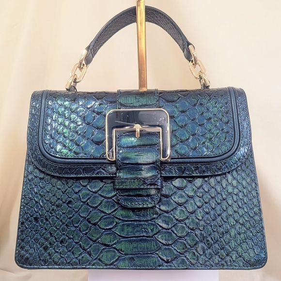 NWT Brahmin Small Hallie in Evergreen Kalopsia - Picture 3 of 15